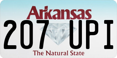 AR license plate 207UPI