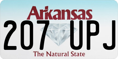 AR license plate 207UPJ