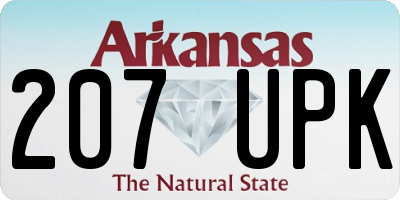 AR license plate 207UPK