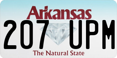 AR license plate 207UPM