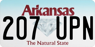 AR license plate 207UPN