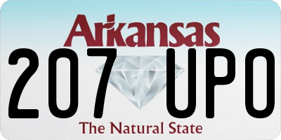 AR license plate 207UPO