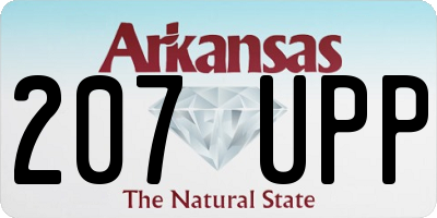 AR license plate 207UPP
