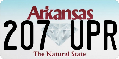 AR license plate 207UPR