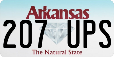 AR license plate 207UPS