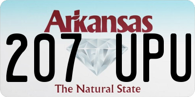 AR license plate 207UPU