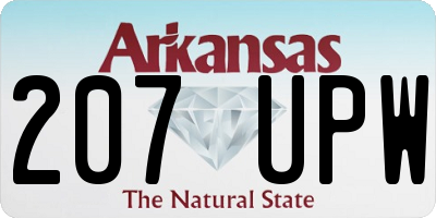 AR license plate 207UPW