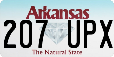 AR license plate 207UPX