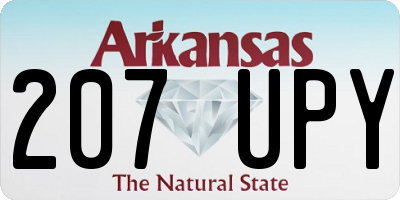 AR license plate 207UPY