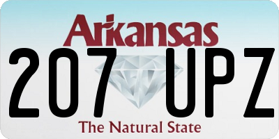 AR license plate 207UPZ