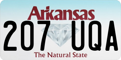 AR license plate 207UQA