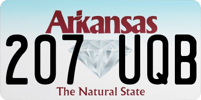 AR license plate 207UQB