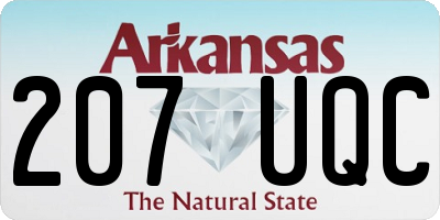 AR license plate 207UQC