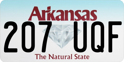 AR license plate 207UQF