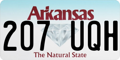 AR license plate 207UQH