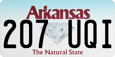 AR license plate 207UQI