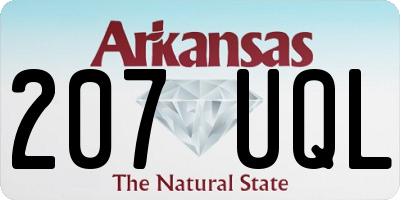 AR license plate 207UQL
