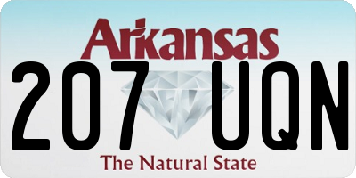 AR license plate 207UQN
