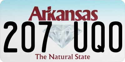 AR license plate 207UQO