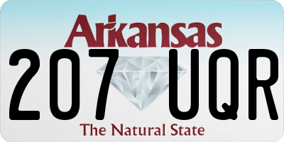 AR license plate 207UQR