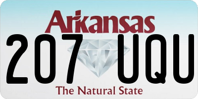 AR license plate 207UQU