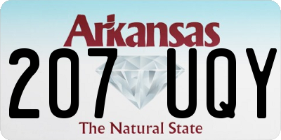 AR license plate 207UQY