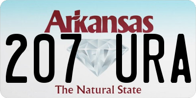 AR license plate 207URA
