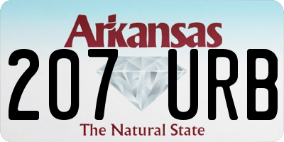 AR license plate 207URB