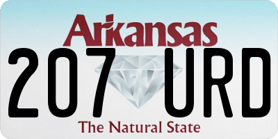 AR license plate 207URD