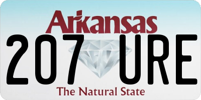 AR license plate 207URE