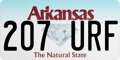 AR license plate 207URF