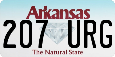 AR license plate 207URG