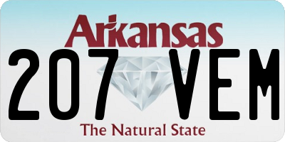 AR license plate 207VEM