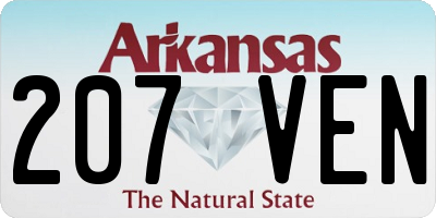 AR license plate 207VEN