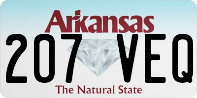 AR license plate 207VEQ