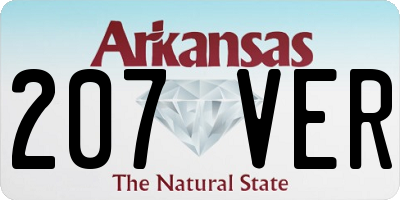 AR license plate 207VER