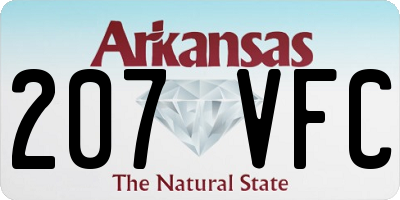 AR license plate 207VFC