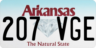 AR license plate 207VGE