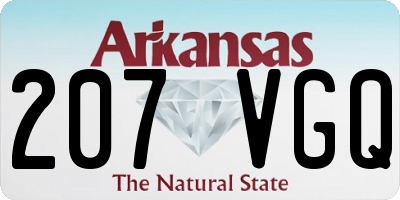 AR license plate 207VGQ