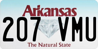 AR license plate 207VMU