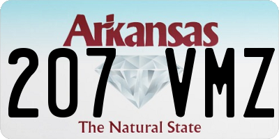 AR license plate 207VMZ