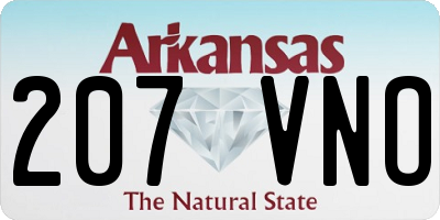 AR license plate 207VNO