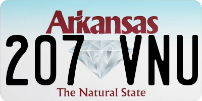 AR license plate 207VNU