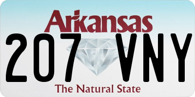 AR license plate 207VNY