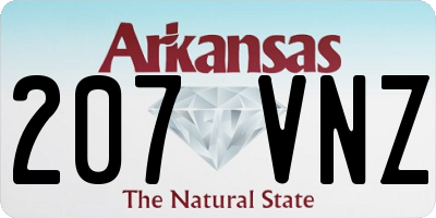 AR license plate 207VNZ