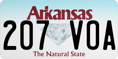AR license plate 207VOA