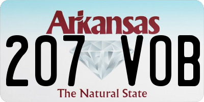 AR license plate 207VOB