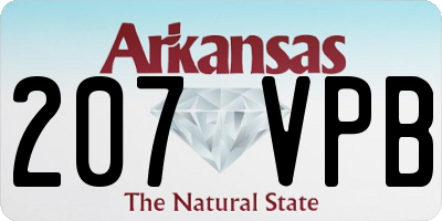 AR license plate 207VPB