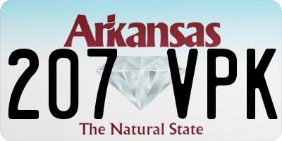 AR license plate 207VPK