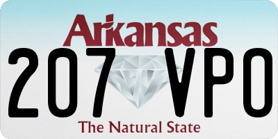 AR license plate 207VPO